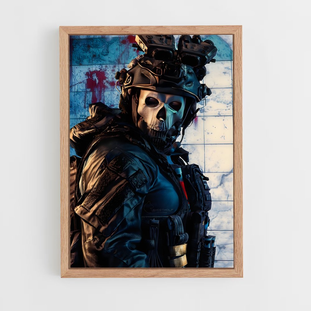 Poster Opération Fantôme – affiche Call of Duty (vue 4)